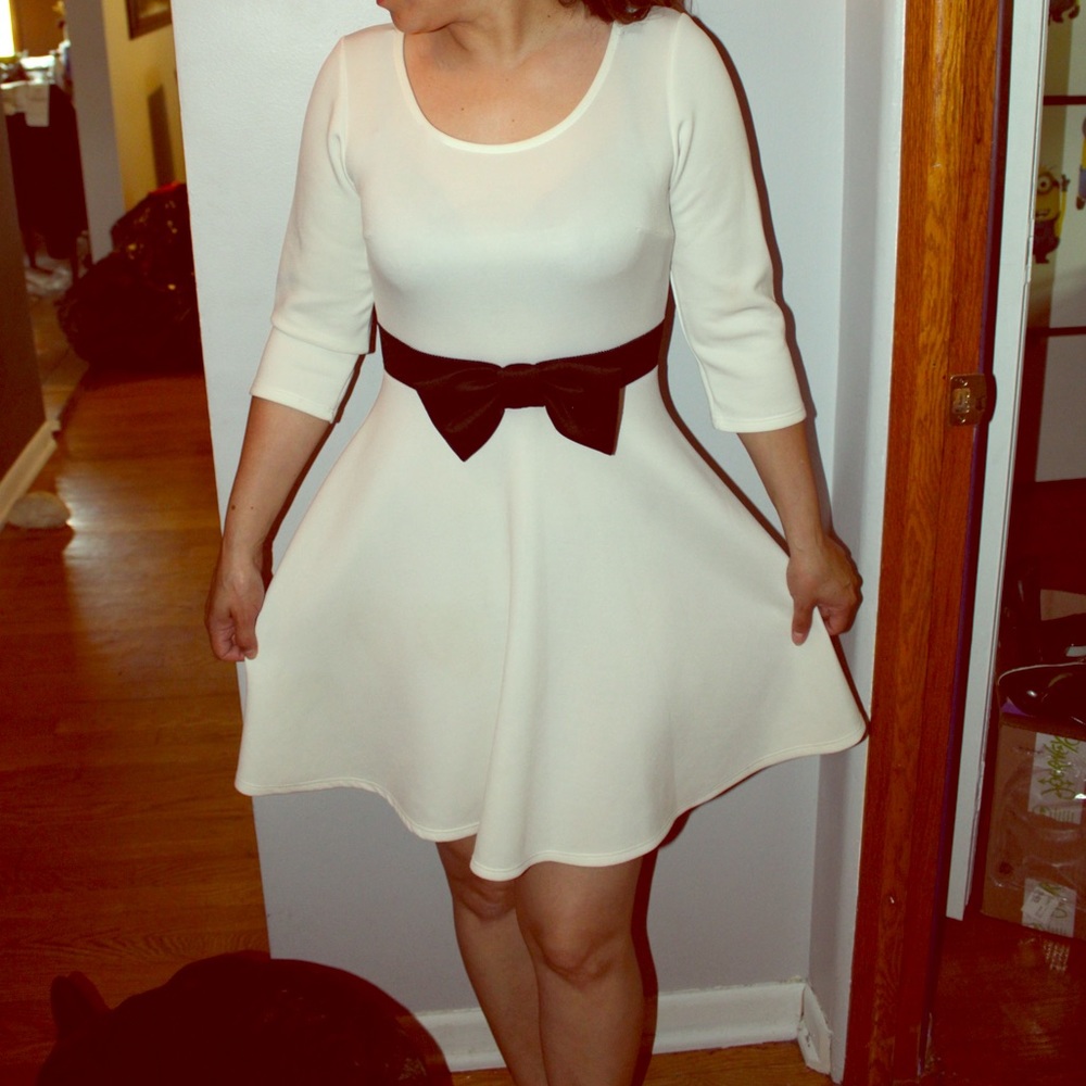 Beige Sleeved Dress